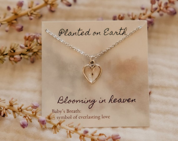 Heart miscarriage necklace