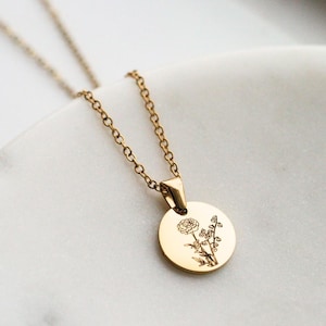 Miscarriage gift, birth month flower necklace, multiple miscarriages, miscarriage necklace, baby loss gift, miscarriages gift