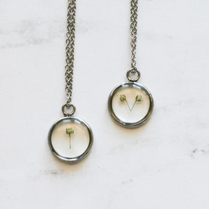 Baby Loss Necklace: Baby&#39;s Breath Stainless Steel Memorial Gift