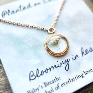Miscarriage necklace for mom, Baby's Breath necklace, multiple miscarriages, miscarriage jewelry, miscarriage necklace, baby loss