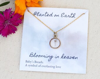Regalo de oro amarillo de 14 quilates para aborto espontáneo, idea de regalo para aborto espontáneo, collar para aborto espontáneo, regalo para bebé muerto, regalo por pérdida de bebé, collar para aborto espontáneo, ángel
