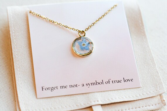 Forget me not necklace, miscarriage gift, forget me not gift, miscarriage gift, miscarriage, pregnancy loss gift