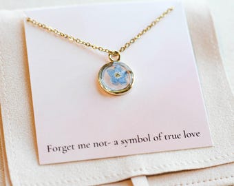 Forget me not necklace, miscarriage gift, forget me not gift, miscarriage gift, miscarriage, pregnancy loss gift