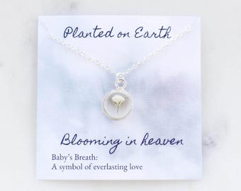Collar de aborto espontáneo, regalo de aborto espontáneo en plata esterlina, joyas de aborto espontáneo, recuerdo de aborto espontáneo, duelo