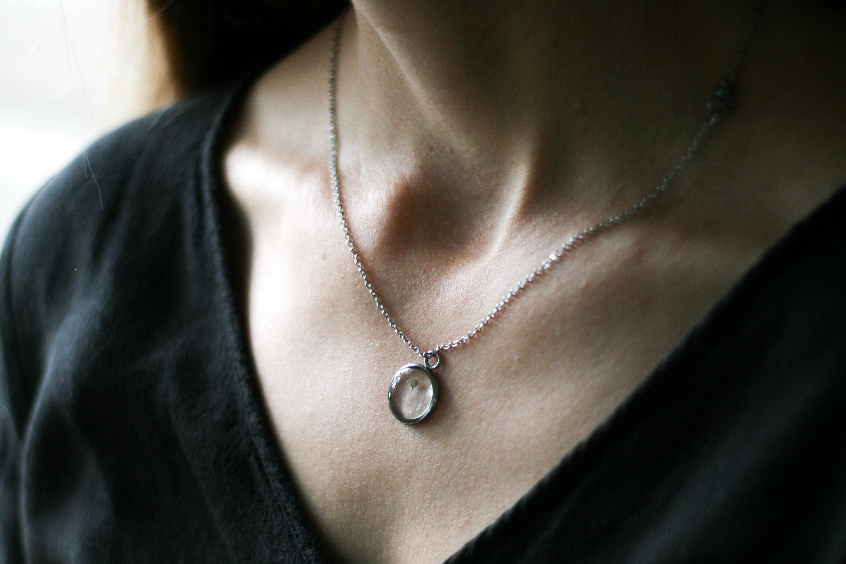 Baby's Breath miscarriage necklace 