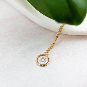 Rainbow Baby Necklace: Stainless Steel Pendant, Hope After Loss