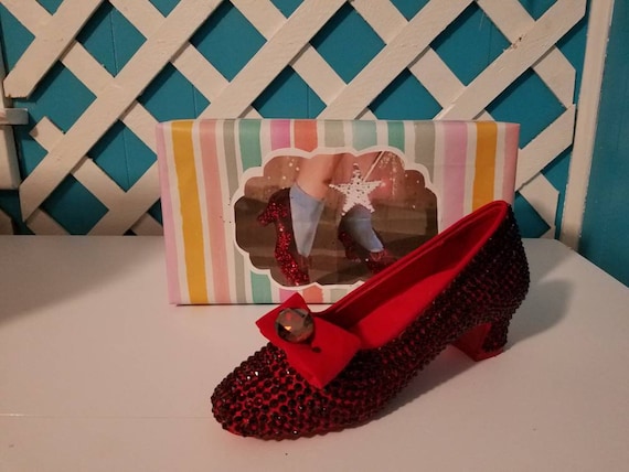 Return to Oz Inspired Swarovski Crystal Ruby Slippers Etsy