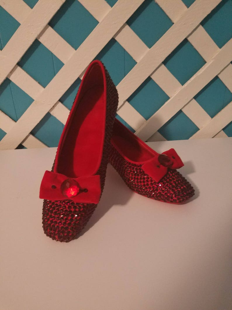 Return to Oz Inspired Swarovski Crystal Ruby Slippers - Etsy