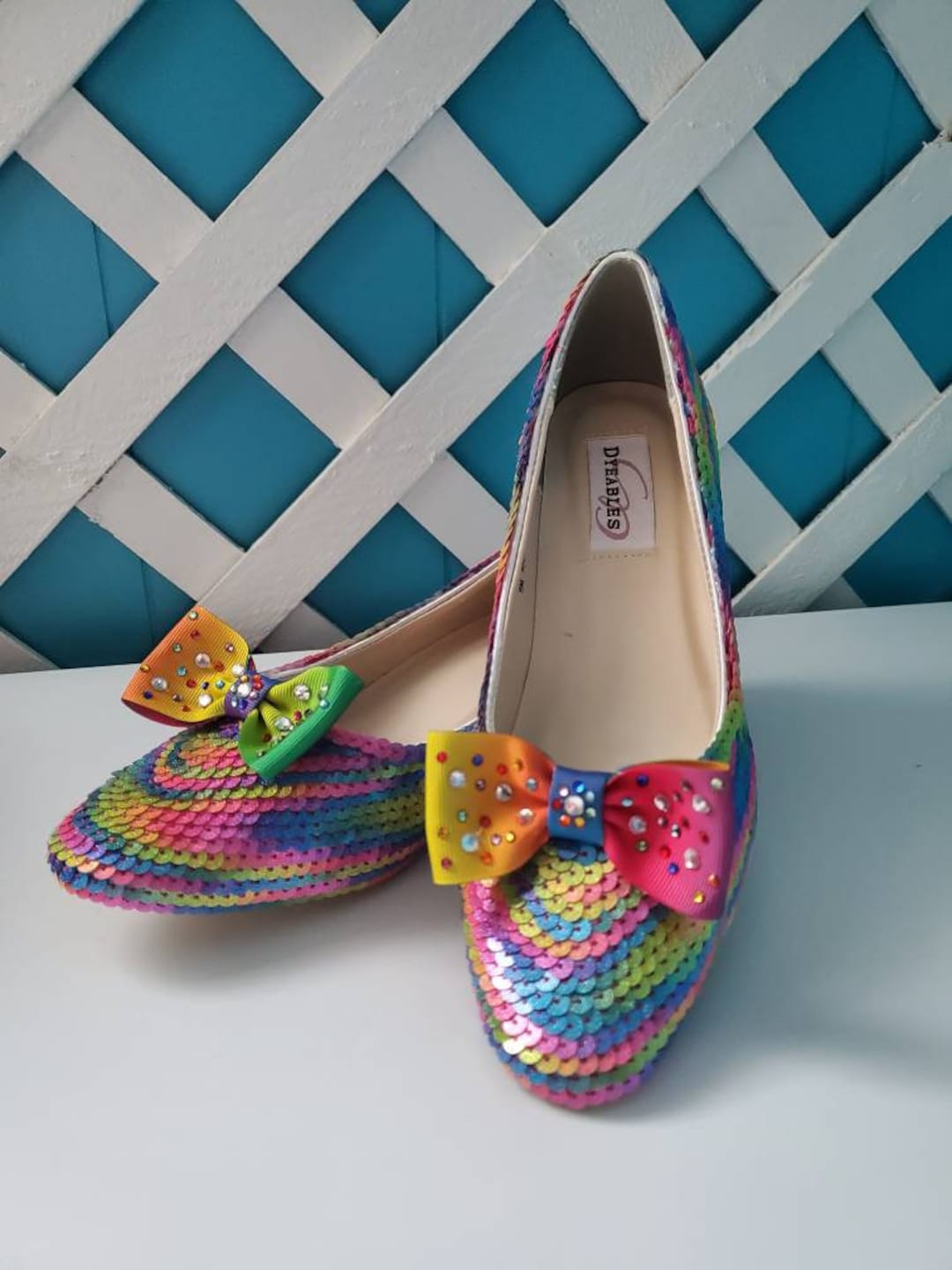 Special Edition Rainbow ruby Slippers Sequin Shoes Etsy
