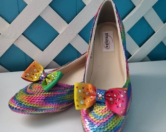 Special Edition Rainbow "Ruby Slippers" Sequin Shoes