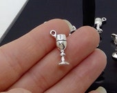 Chalice charm, goblet charm, Wine glass charm, Bulk Lot craft supplies, Bella Bullara, BBJ