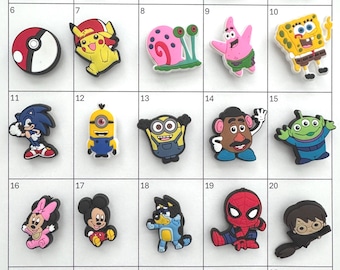 Movie, Game, Cartoon Characters Shoe Charms