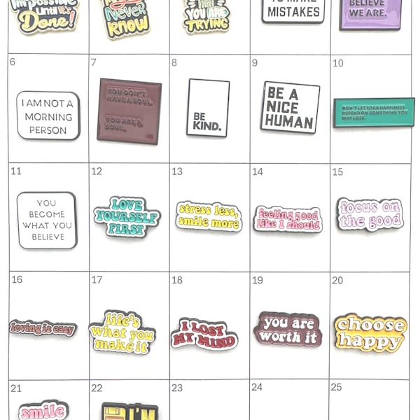 Positive Encouraging Saying / Funny Saying Enamel Pins
