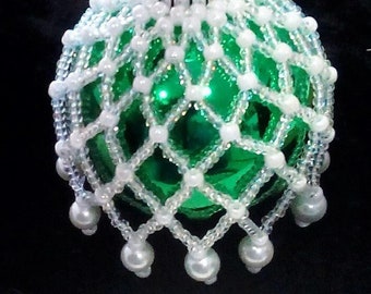 Beaded Christmas Bauble Cover Pattern