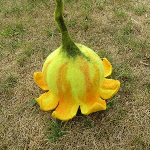 Beautiful Yellow  bell shaped hat  Flower hat Fairy hat Pixie hat Theater hat Carnival hat