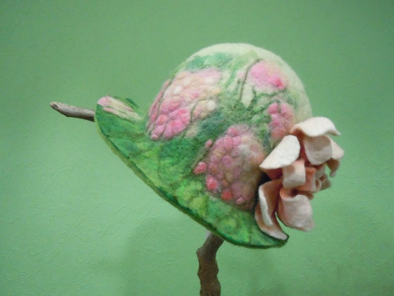 Peony Flower Hat Pink Peonies Felt Peony Flowers Women Hat  display picture 3