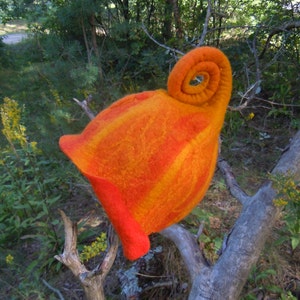 Gnome hat Orange elf hat Christmas gnome hat Fairy hat Winter hat Wizard magic hat Mystery hat Pixie hat