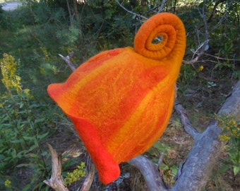 Gnome hat Orange elf hat Christmas gnome hat Fairy hat Winter hat Wizard magic hat Mystery hat Pixie hat