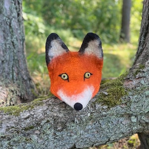 Red fox hat, Fox mask, Fox costume hat, Unisex adult fox,  Children hat, Woodland animals, Carnival mask, Festive mask, Sauna hat