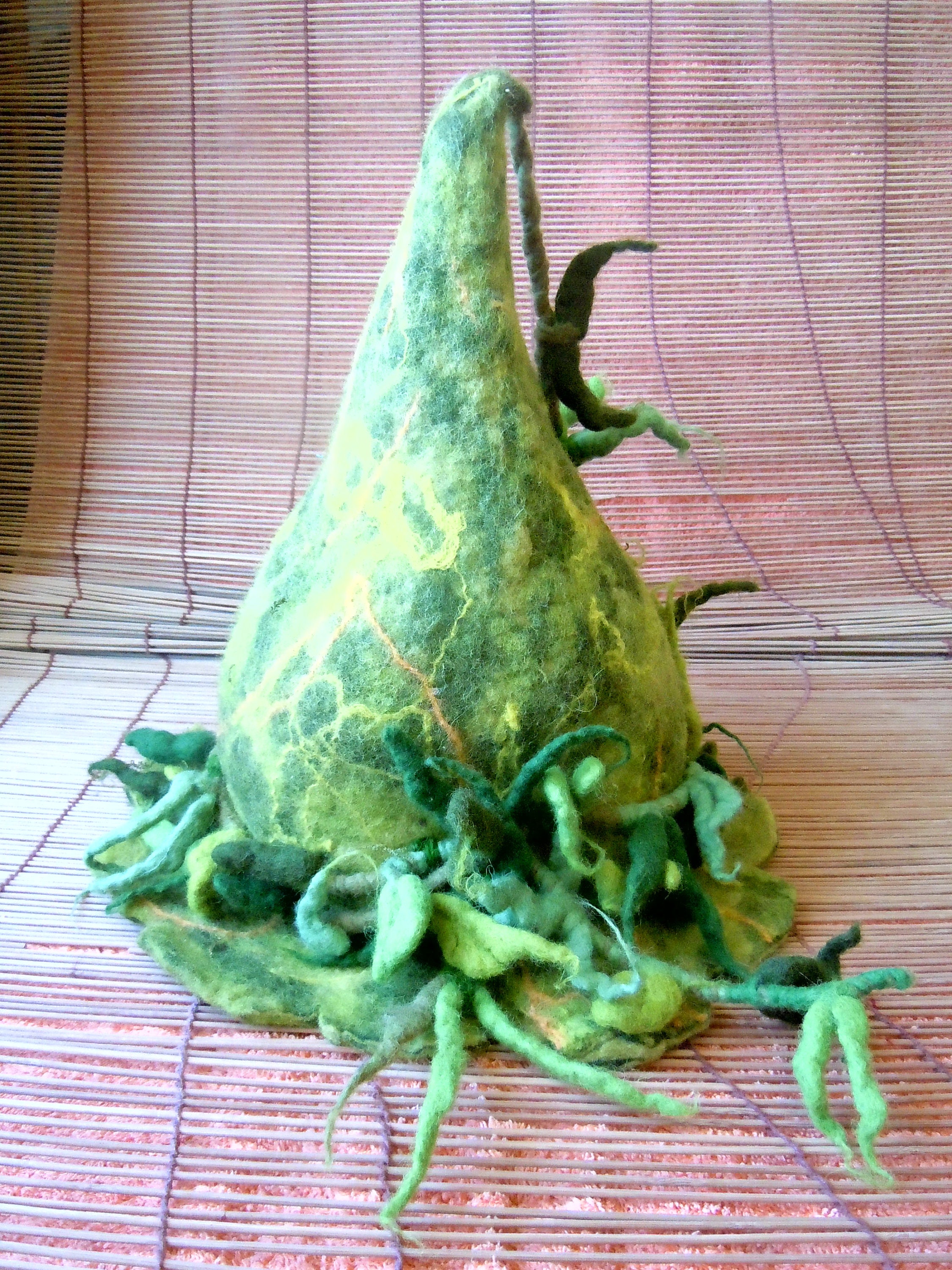 Green Lace Witch Hat - Costume Accessory