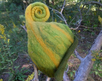 Green Gnome hat Elf hat Christmas gnome hat Fairy hat Winter hat Wizard magic hat  Pixie hat Felt hat