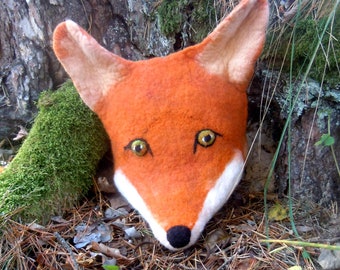 FOX HAT Fox felt hat Fox costume hat Fox mask Adult animal hat Fox ears Children hat Sauna hat