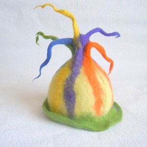 Sauna hat Funny hat Carnival hat Costume party Hand made Felt hat Felted wool hat