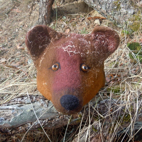 Sombrero de oso Sombrero de animal adulto Sombrero de oso pardo Sombrero de disfraz de oso Sombrero de lana cálido de invierno Sombrero de sauna