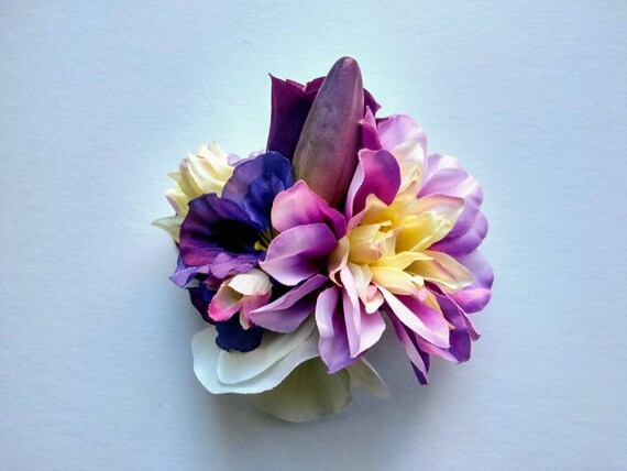 Lilac Hair Flower Purple Hair Clips Spring Wedding Easter Etsy