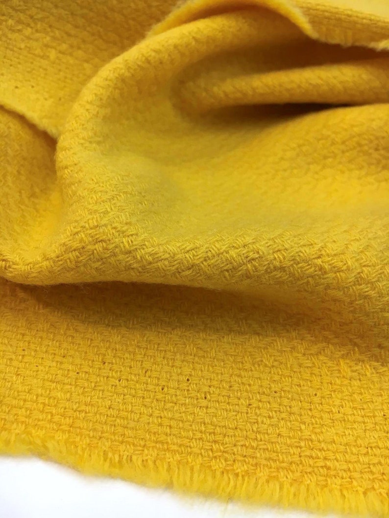 Yellow Boucle Wool Fabric by Ungaro textured tweed for coat by 12 yard suit