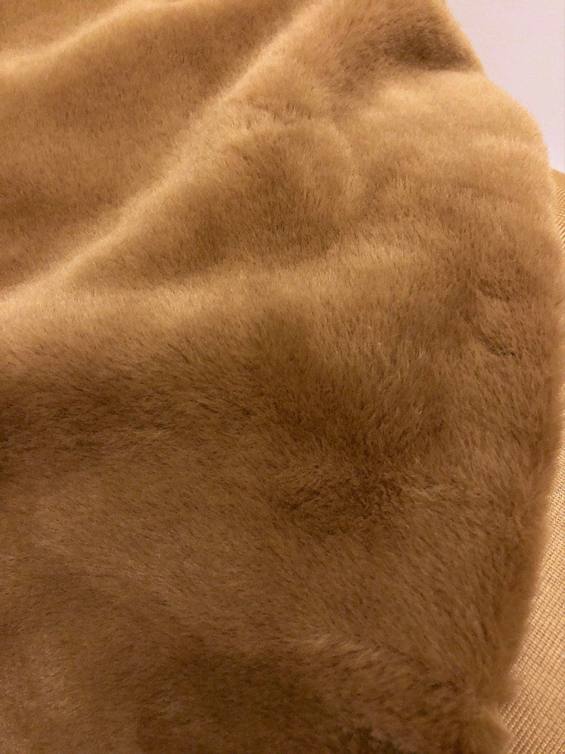Faux Fur Fabric Brown Camel Luxury Quality by 1 meter/ Etsy