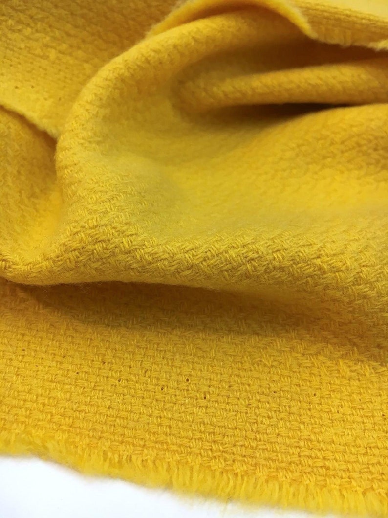 Yellow Boucle Wool Fabric by Ungaro textured tweed for coat by 12 yard suit
