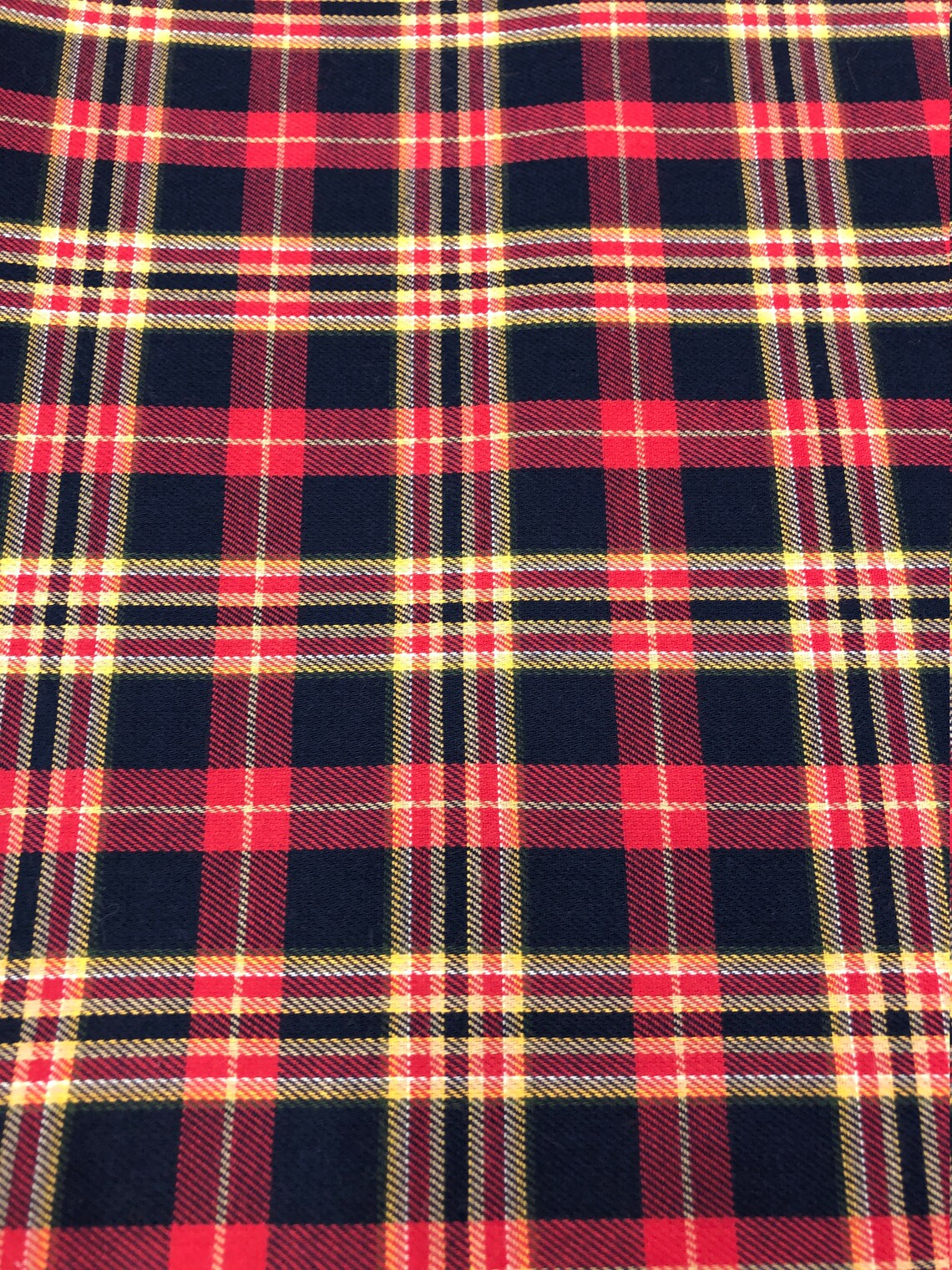 blue and yellow plaid pants