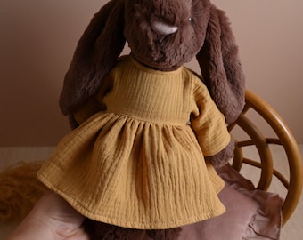 Clothes for Jellycat Rabbit 30cm, Dress for Bunny 30cm, Handmade in UK