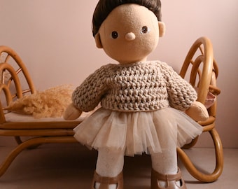 Clothes for Dinkum, Cosy Cardigan and Tutu for Dinkum 35cm, Handmade in UK