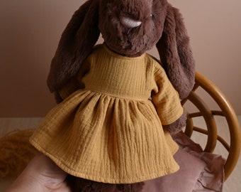 Clothes for Jellycat Rabbit 30cm, Dress for Bunny 30cm, Handmade in UK