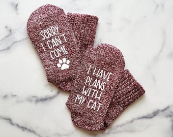 Cat Lover Gift, Cat Mom Gift, Sorry I Cant I Have Plans with my Cat,