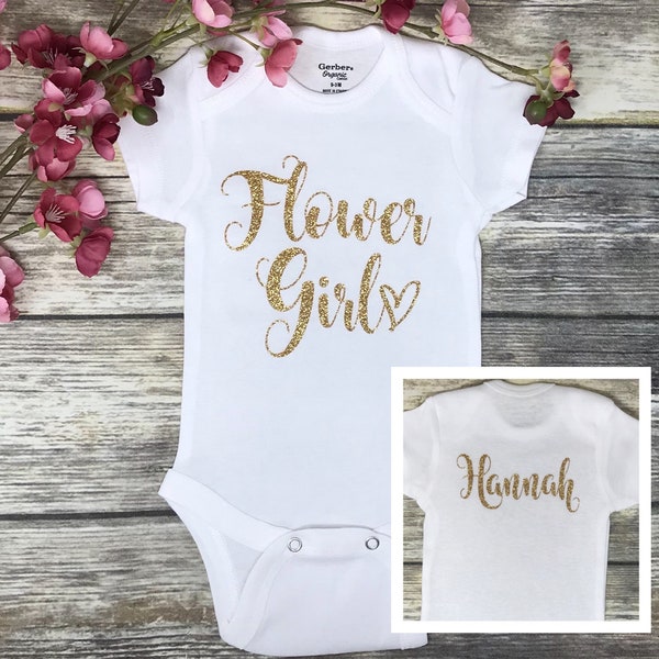 Personalized Flower Girl Onesie ®, Flower Girl Shirt, Flower Girl Gift,