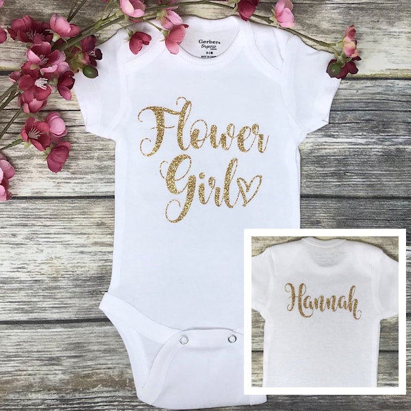 Flower Girl Shirt, Personalized Flower Girl Onesie ®, Flower Girl Gift, BabyGirl Clothes, New Born Baby Clothes