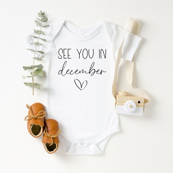 December Pregnancy Announcement Etsy