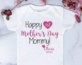 Happy Mothers Day Onesie, Baby Girls Mothers Day Onesie, Girls Mothers Day Bodysuit, Mothers Day Onesie for Girls, Baby