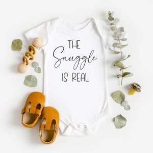 The Snuggle Is Real, Baby Girl Onesie ®, Baby Shower Gift, Baby Girl Gift, image 1