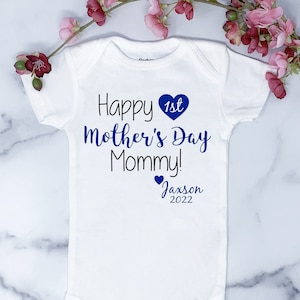 Happy Mothers Day Onesie ®, Baby Boys Mothers Day Onesie ®, Boys Mothers Day Bodysuit, Mothers Day Onesie ® for Boys, Baby Mothers Day image 1