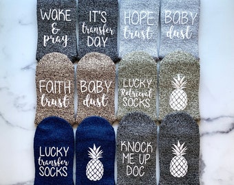 IVF Socks, IVF Gifts, Transfer Day, Mommy to Be,