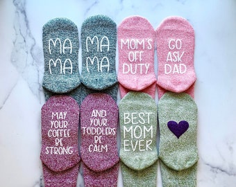 Mothers Day Gift, First Mothers Day, Mom Socks, Christmas Gift for Mom