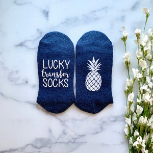 IVF Socks, IVF Gifts, Transfer Day, Mommy to Be, Lucky Transfer Socks, Transfer Day Socks,