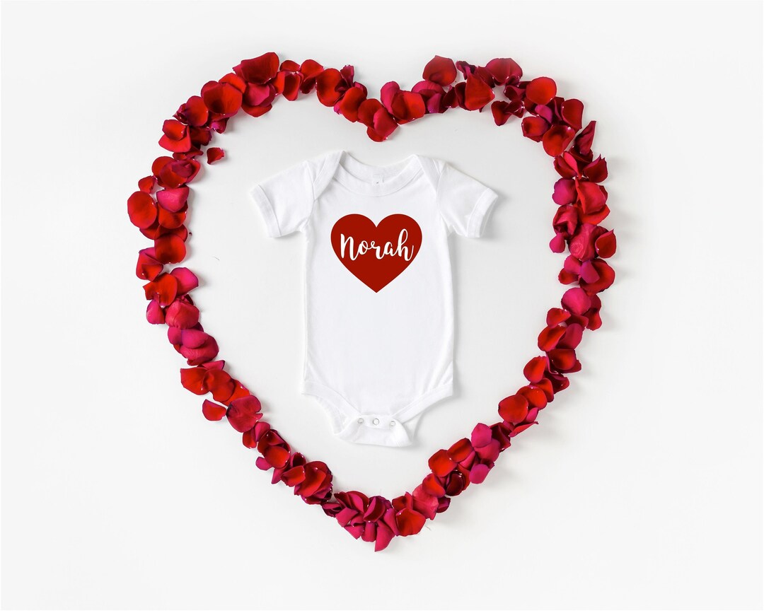 Personalized Valentines Onesie Baby Girl Valentines Day Etsy