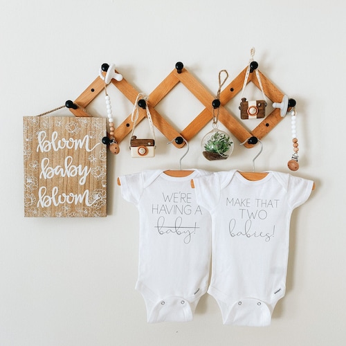 Surprise Twin Pregnancy Announcement Onesies, Twin Baby Announcement, Baby Onesies for Twins,