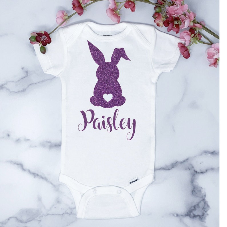 Easter Outfit Baby Girl My First Easter Bunny Onesie Easter Etsy