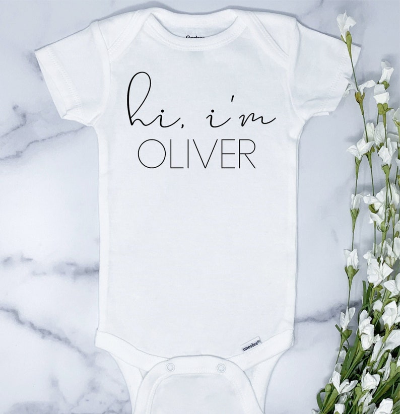 Coming Home Outfit Baby Boy Hello My Name Is Custom Baby Etsy
